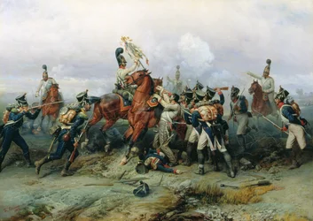 O feito do regimento montado na batalha de Austerlitz, 1884